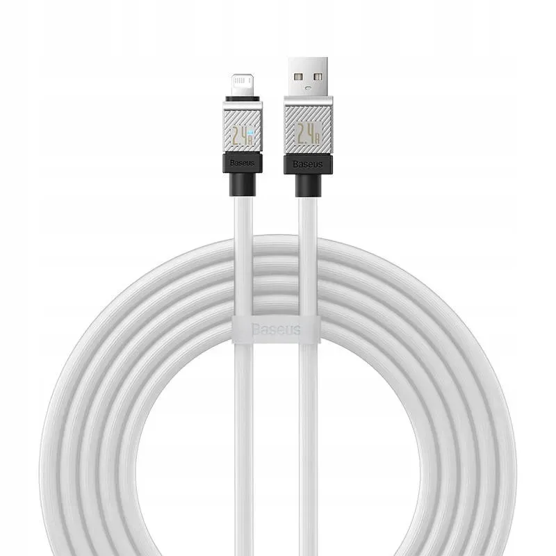 BASEUS kábel USB A na Lightning 2,4A Coolplay CAKW000502 2 m biely