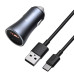 BASEUS nabíjačka do auta USB A + typ C + kábel USB A na typ C PD QC4.0 3A 40W TZCCJD-0G tmavo sivá