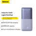 BASEUS powerbank 10 000 mAh + kábel USB A na typ C PD QC3.0 3A 20W PPBD040105 fialová