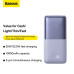 BASEUS powerbank 10 000 mAh + kábel USB A na typ C PD QC3.0 3A 22,5W PPBD040005 fialová