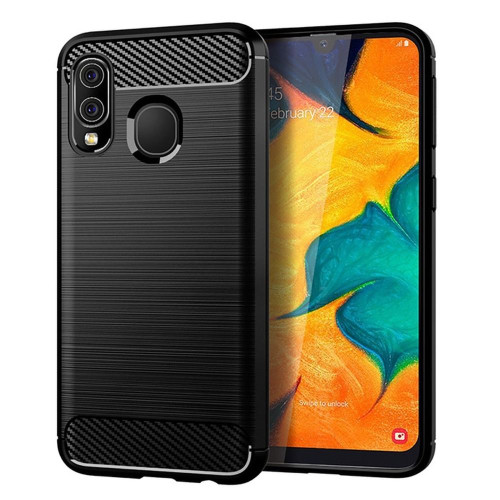 CARBON puzdro pre SAMSUNG A40 čierne