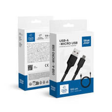 Dátový kábel Blue Star - USB A na micro USB 2A - čierny