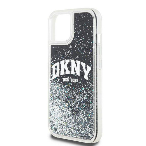 DKNY puzdro pre IPHONE 12 / 12 Pro DKHCP12MLBNAEK (DKNY HC Liquid Glitters W/Arch Logo) čierne