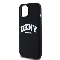 DKNY puzdro pre IPHONE 12 / 12 Pro kompatibilné s MagSafe DKHMP12MSNYACH (DKNY HC MagSafe Silicone W/White Arch Logo) čierne