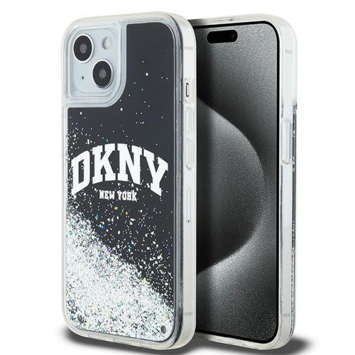 DKNY puzdro pre IPHONE 14 DKHCP14SLBNAEK (DKNY HC Liquid Glitters W/Arch Logo) čierne