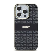 DKNY puzdro pre IPHONE 14 kompatibilné s MagSafe DKHMP14SHRHSEK (DKNY HC MagSafe PC TPU Repeat Texture Pattern W/ Stripe) čierne