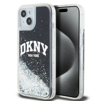 DKNY puzdro pre IPHONE 15 DKHCP15SLBNAEK (DKNY HC Liquid Glitters W/Arch Logo) čierne