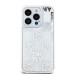 DKNY puzdro pre IPHONE 15 Pro DKHCP15LLCPEPT (DKNY HC Liquid Glitters W/Checkered Pattern) biele