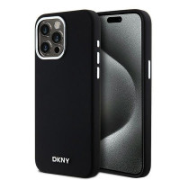 DKNY puzdro pre IPHONE 15 Pro Max kompatibilné s MagSafe DKHMP15XSMCHLK (DKNY HC MagSafe Silicone W/Horizontal Metal Logo) čierne