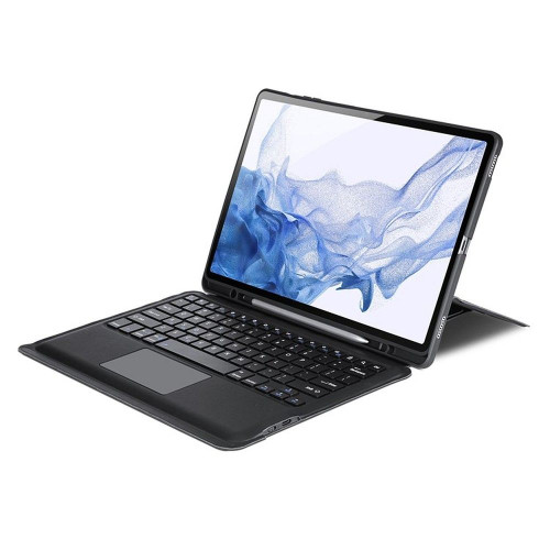 DUX DUCIS puzdro DK skladacie s bezdrôtovou klávesnicou pre SAMSUNG Tab S8 Plus (X800/X806)/S7FE(T730/T736B)/S7 Plus (T970/T976B) čierne