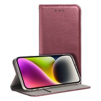 Inteligentné puzdro na knihy Magneto pre REALME NOTE 50 burgundy