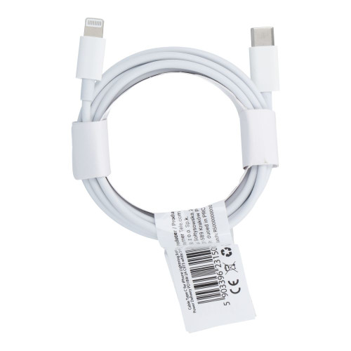 Kábel typu C pre iPhone Lightning 8-pin Power Delivery PD18W 3A C973 biely 3 metre