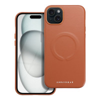 Kožené puzdro Roar Mag - pre iPhone 15 Plus Brown