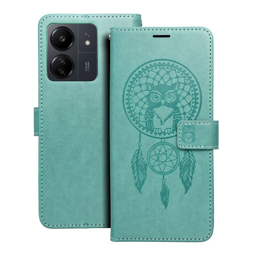 MEZZO Puzdro na knihy pre XIAOMI Redmi 13C / POCO C65 dreamcatcher green