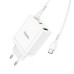 Nabíjačka HOCO 2 x typ C + USB A + kábel Typ C na typ C PD QC3.0 3A 35W N33 biela