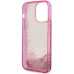 Originálne puzdro GUESS GUHCP14LLC4PSGP pre iPhone 14 PRO (Liquid Glitter 4G Translucent / pink)