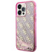 Originálne puzdro GUESS GUHCP14LLC4PSGP pre iPhone 14 PRO (Liquid Glitter 4G Translucent / pink)