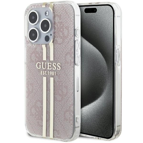 Originálne puzdro GUESS GUHCP14XH4PSEGP pre iPhone 14 Pro Max (4G Gold Stripe / pink)