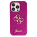 Originálne puzdro GUESS GUHCP15LHG4SGU pre iPhone 15 Pro (Fixed Glitter Big 4G / fialové)