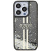 Originálne puzdro GUESS GUHCP15LLFCSEGK pre iPhone 15 Pro (Liquid Glitter Gold Stripes / black)