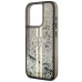 Originálne puzdro GUESS GUHCP15LLFCSEGK pre iPhone 15 Pro (Liquid Glitter Gold Stripes / black)