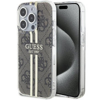 Originálne puzdro GUESS GUHCP15MH4PSEGW pre iPhone 15 Pro (4G Gold Stripe / brown)