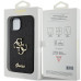 Originálne puzdro GUESS GUHCP15MHG4SGK pre iPhone 15 PLUS (Fixed Glitter Big 4G / black)