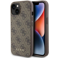 Originálne puzdro GUESS GUHCP15SG4GFBR pre iPhone 15 (4G Metal Logo / brown)