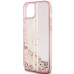 Originálne puzdro GUESS GUHCP15SLFCSEGP pre iPhone 15 (Liquid Glitter Gold Stripes / pink)