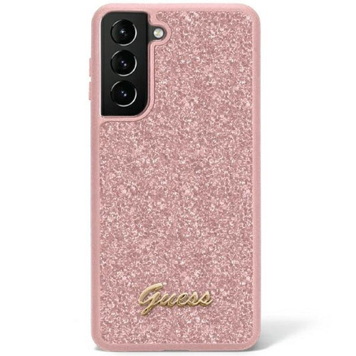 Originálne puzdro GUESS GUHCS23LHGGSHP pre SAMSUNG S23 Ultra (Fixed Glitter / pink)