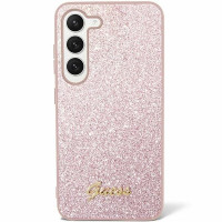 Originálne puzdro GUESS GUHCS24LHGGSHP pre Samsung S24 Ultra (Glitter Script / pink)