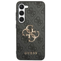 Originálne puzdro GUESS GUHCS24M4GMGGR pre Samsung S24 Plus (Leather 4G Metal Logo / black)