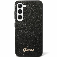 Originálne puzdro GUESS GUHCS24MHGGSHK pre Samsung S24 Plus (Glitter Script / black)