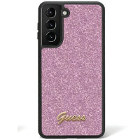 Originálne puzdro GUESS GUHCS24SHGGSHU pre Samsung S24 (Glitter Script / purple)