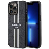 Originálne puzdro GUESS GUHMP13LP4RPSK pre iPhone 13 PRO (kompatibilné s Magsafe 4G Printed Stripes / black)