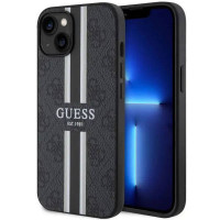 Originálne puzdro GUESS GUHMP14SP4RPSK pre iPhone 14 (kompatibilné s Magsafe 4G Printed Stripes / black)