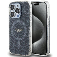 Originálne puzdro GUESS GUHMP15XHGCUSTGK pre iPhone 15 Pro Max (kompatibilné s Magsafe / IML GCUBE / čierne)