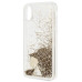 Originálne puzdro GUESS GUOHCPXGLHFLGO pre iPhone X / Xs (Charms 2 Liquid Glitter / gold)