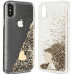 Originálne puzdro GUESS GUOHCPXGLHFLGO pre iPhone X / Xs (Charms 2 Liquid Glitter / gold)