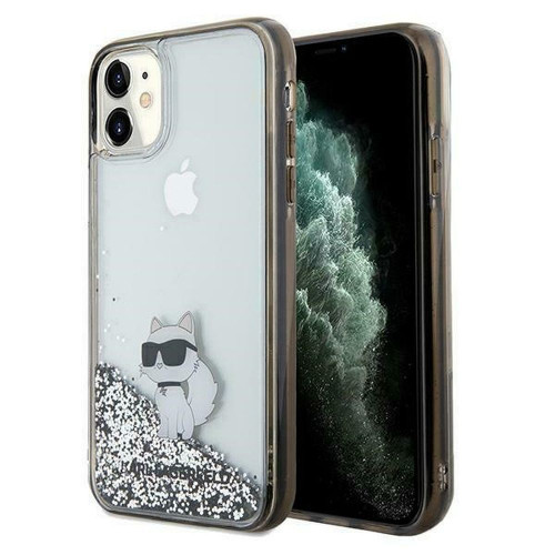 Originálne puzdro KARL LAGERFELD KLHCN61LKCNSK pre iPhone 11 (Liquid Glitter C / transparentné)