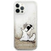 Originálne puzdro KARL LAGERFELD KLHCP12MGCFD pre iPhone 12 / 12 PRO (Liquid Glitter Choupette Fun / gold)