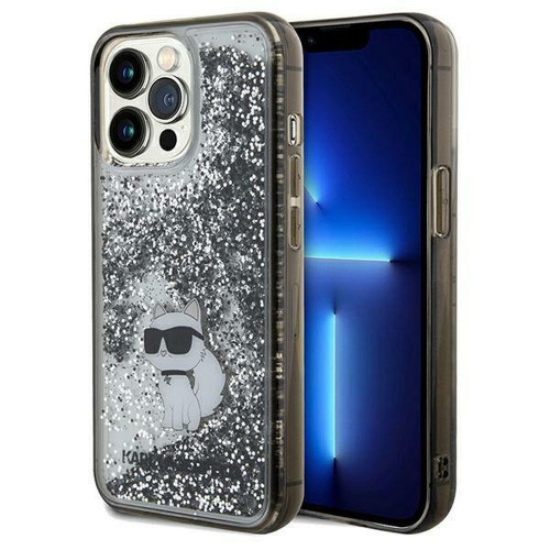 Originálne puzdro KARL LAGERFELD KLHCP13LLKCNSK pre iPhone 13 Pro (Liquid Glitter C / transparentné)