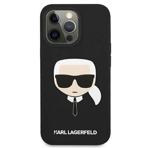 Originálne puzdro KARL LAGERFELD KLHCP13XSLKHBK pre iPhone 13 PRO MAX (silikónové K. Head / čierne)