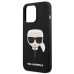 Originálne puzdro KARL LAGERFELD KLHCP13XSLKHBK pre iPhone 13 PRO MAX (silikónové K. Head / čierne)