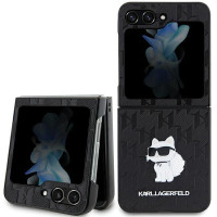 Originálne puzdro KARL LAGERFELD KLHCZF5SAPCHNPK pre Samsung Z Flip 5 (Saffiano Mono Choupette PIN / black)