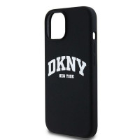 Puzdro DKNY pre IPHONE 11 kompatibilné s MagSafe DKHMN61SNYACH (DKNY HC MagSafe Silicone W/White Arch Logo) čierne