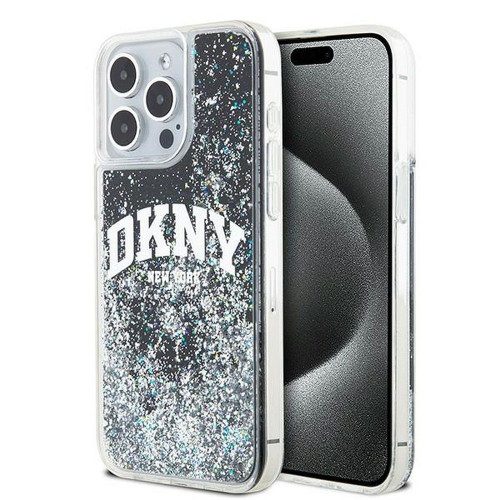 Puzdro DKNY pre IPHONE 13 Pro Max DKHCP13XLBNAEK (DKNY HC Liquid Glitters W/Arch Logo) čierne