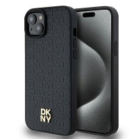 Puzdro DKNY pre IPHONE 15 Plus kompatibilné s MagSafe DKHMP15MPSHRPSK (DKNY HC MagSafe Pu Repeat Pattern W/Stack Logo) čierne