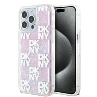 Puzdro DKNY pre IPHONE 15 Pro Max DKHCP15XLCPEPP (DKNY HC Liquid Glitters W/Checkered Pattern) ružové