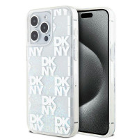 Puzdro DKNY pre IPHONE 15 Pro Max DKHCP15XLCPEPT (DKNY HC Liquid Glitters W/Checkered Pattern) biele